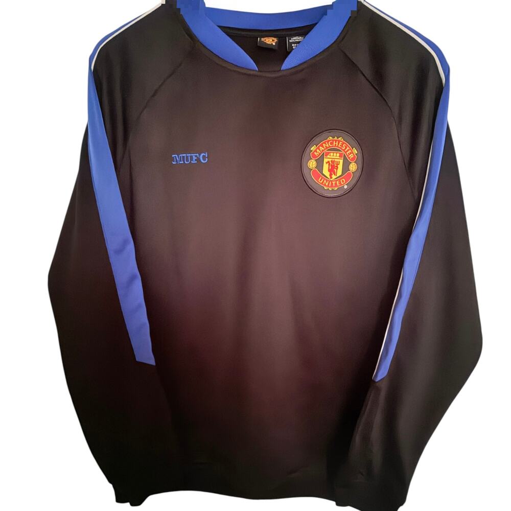 Manchester United Manchester United Men's Medium Black Colorblock Crew Neck